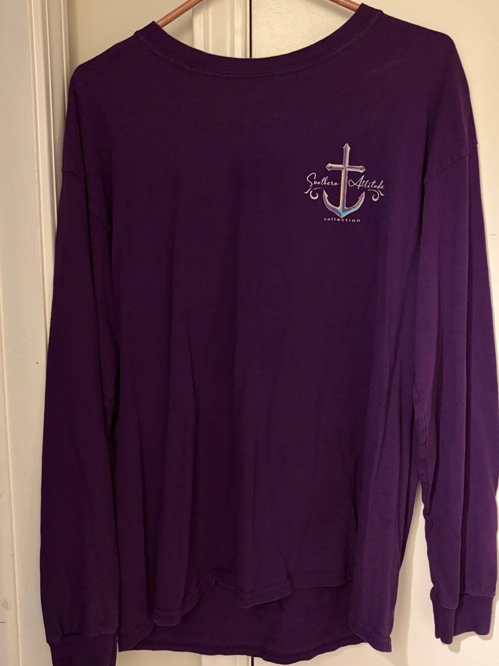 Women’s Southern Attitude Christian Long Sleeve Shirt - Purple